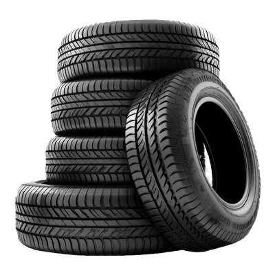 Four bare tires with no wheels, ready to be mounted